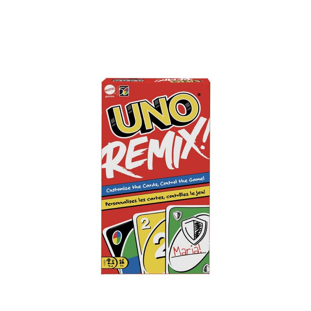Mattel Games UNO Remix Card Game, Table Top Game Travel Fun All Ages